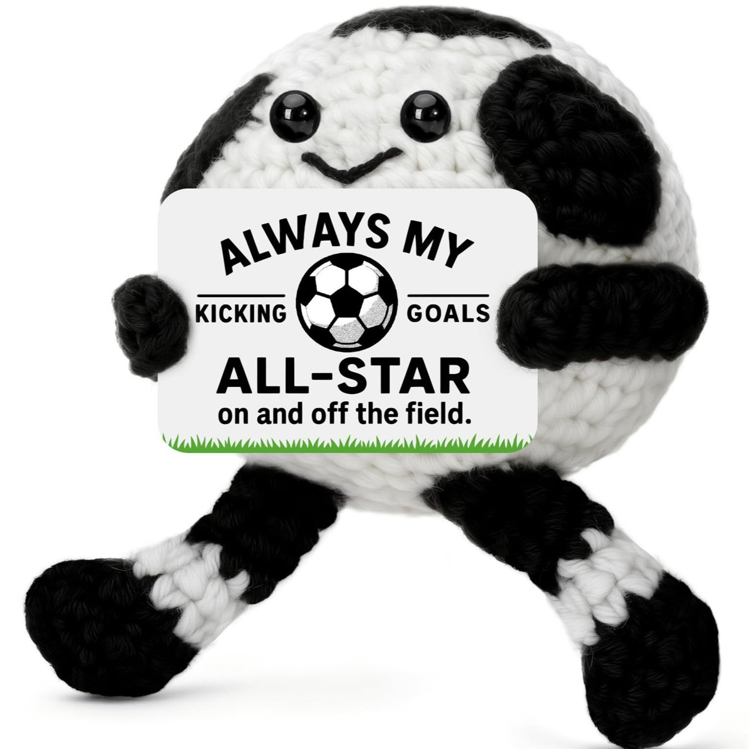 Handmade Crochet Sports Ball Plush Gift Decor