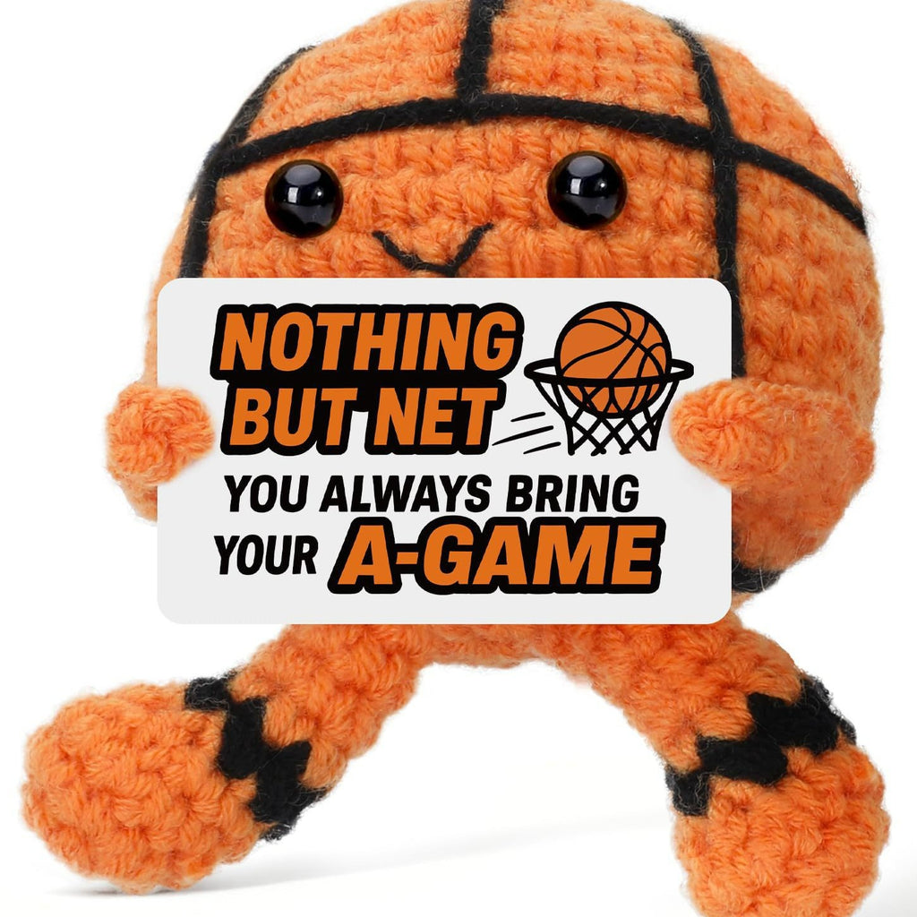 Handmade Crochet Sports Ball Plush Gift Decor