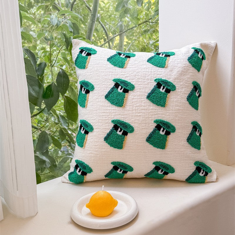 St. Patrick’s Day Shamrock Embroidered Green Pillow Cover
