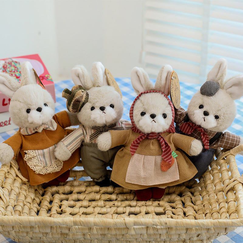Vintage Bunny Plush Bag Charm Gift Cute Toy