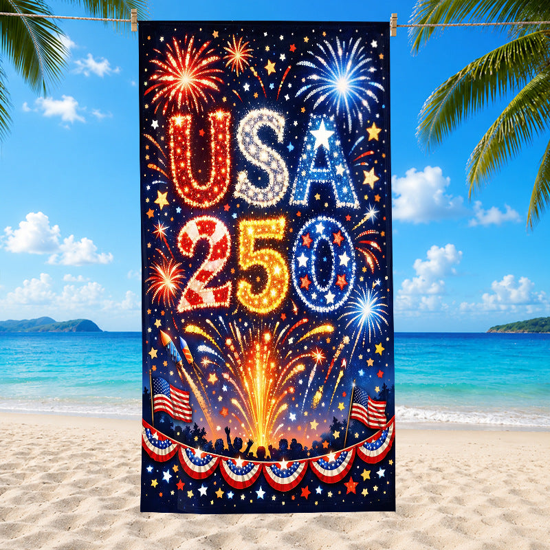 4th of July Patriotic Beach Towel Collection USA Flag Prints