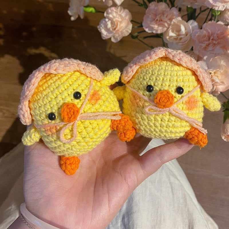 Handmade Crochet Duck Plush Cute Desk Decor Gift Toy