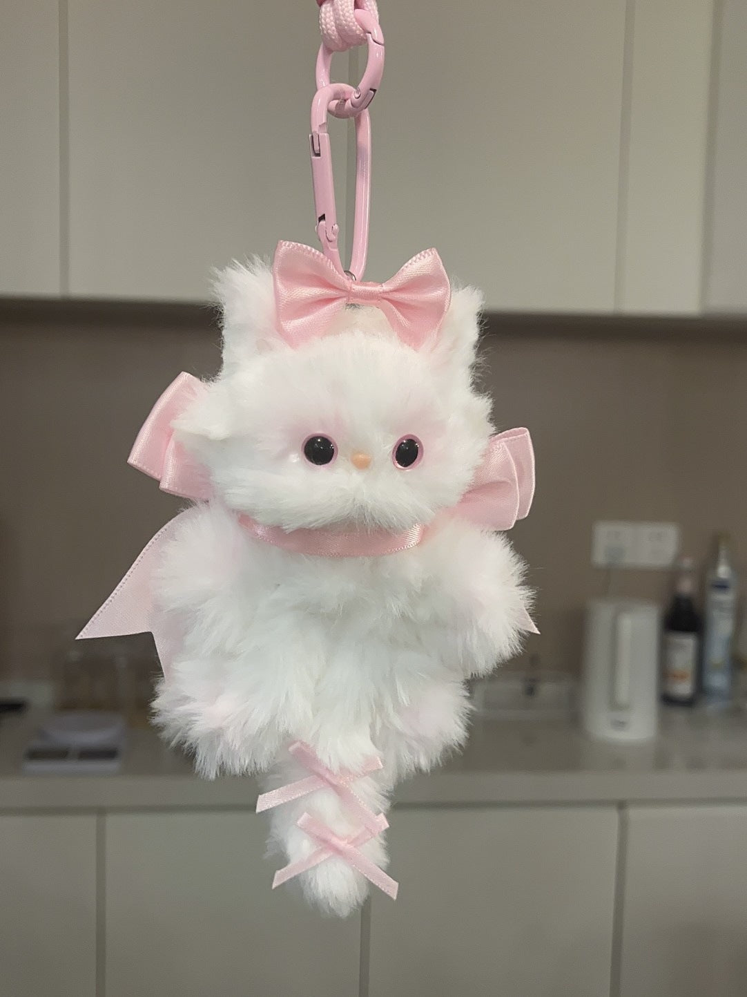 Cute Plush Cat Bag Charm Fluffy Keychain Pendant