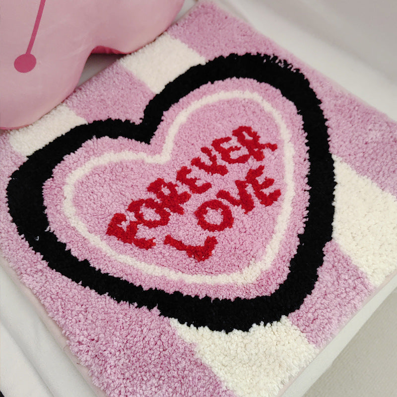 Heart Tufted Seat Cushion Valentine Decor Soft Chair Pad