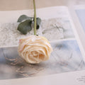 Valentine Single Stem Faux Burnt Edge Romantic Rose Decor