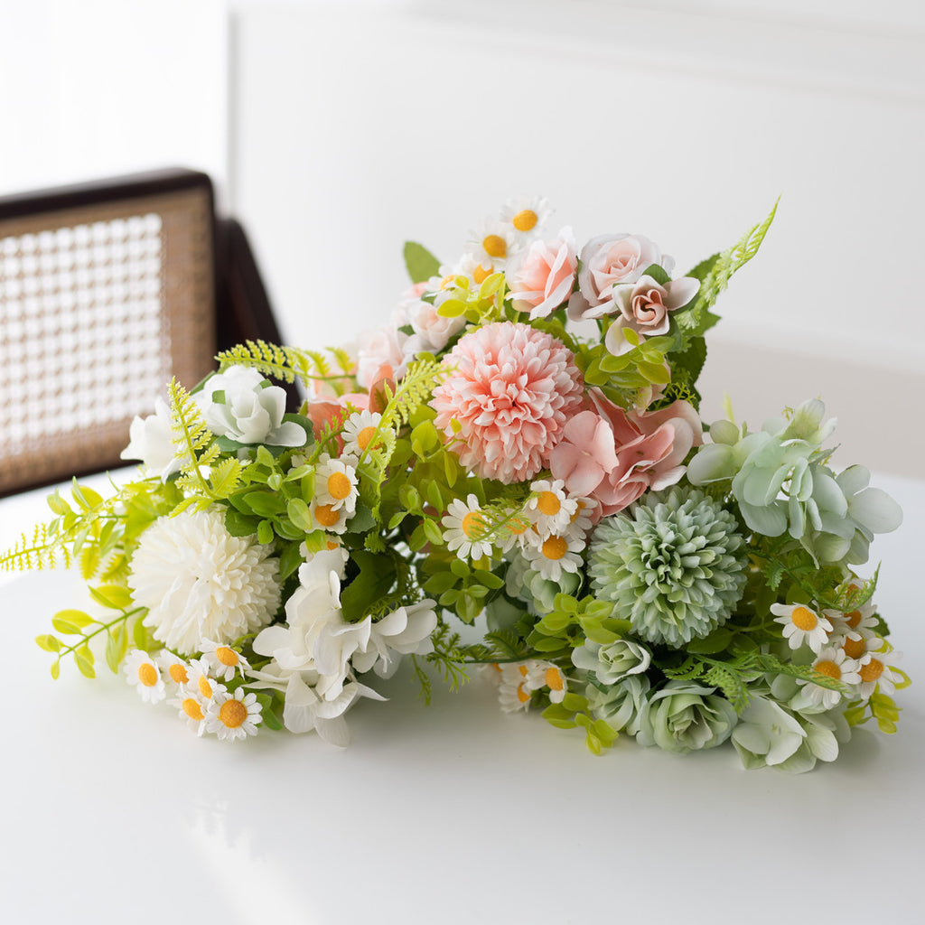 Valentine’s Day Faux Floral Bouquet Peony Daisy Decor