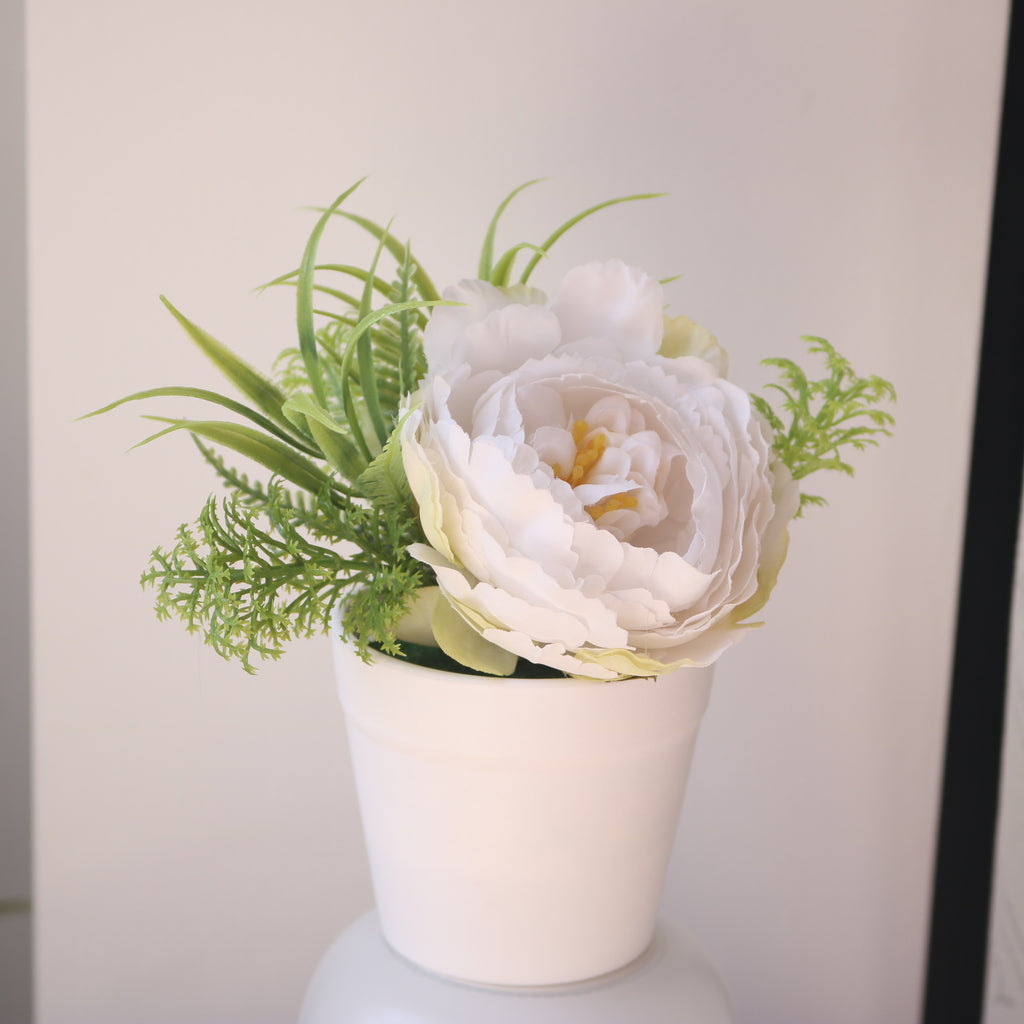 Valentine Faux Peony Daisy Potted Plant Ins Home Decor