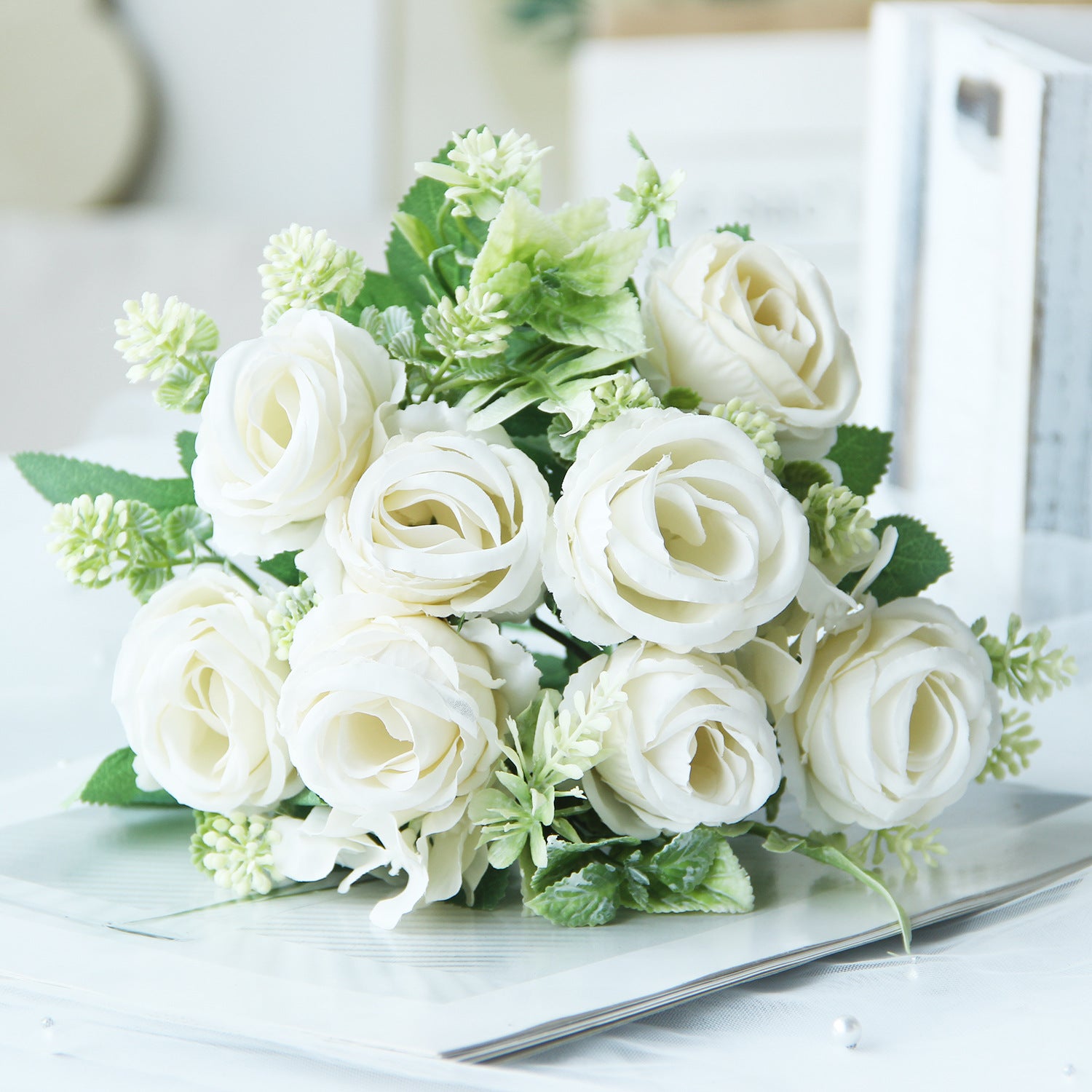 Valentine’s Day Faux Rose Bouquet Wedding Home Decor