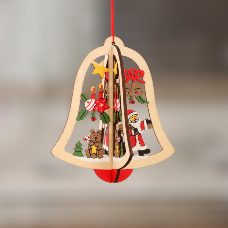 Wooden Christmas Hanging Ornament Holiday Tree Decor