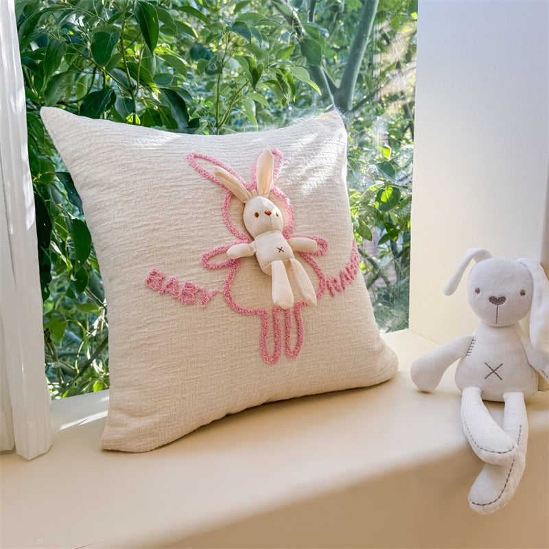 Valentine’s Day Pink Heart Bow Pillow Cover Sofa Decor