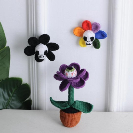 Handmade Crochet Halloween Pumpkin Hanging Ornaments