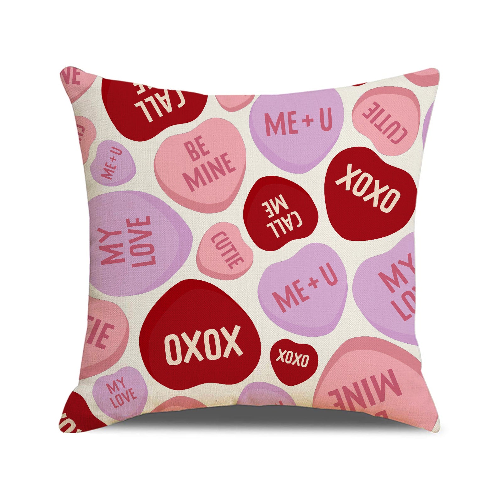 Valentine Candy Heart Pillow Covers Romantic Home Decor