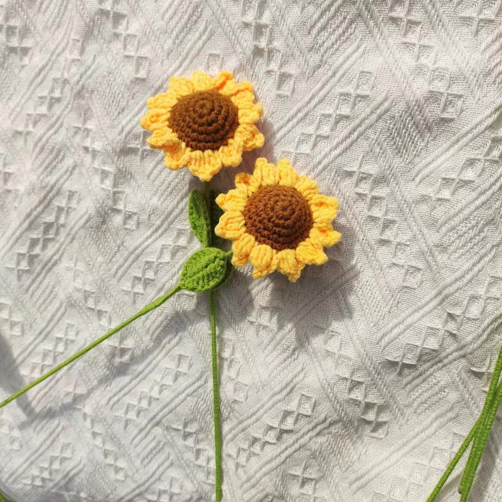 Crochet Sunflower Bouquet Handmade Gift Floral Decor