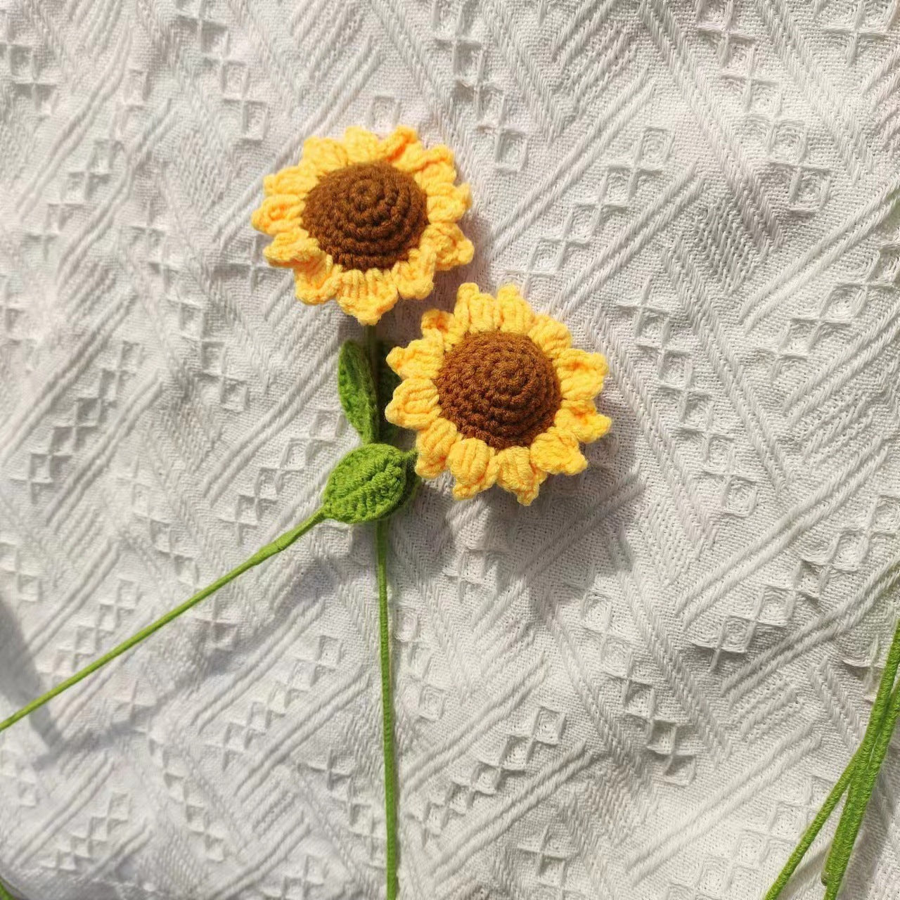 Crochet Sunflower Bouquet Handmade Gift Floral Decor