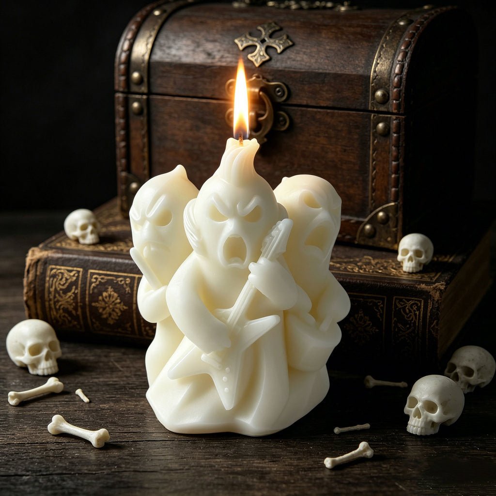 Halloween Skeleton Cat Dog Candle Cute Gothic Animal Decor Gift