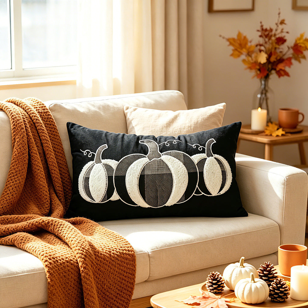 Halloween Ghost Pumpkin Boo Lumbar Pillow Covers