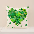 St. Patrick’s Day Shamrock Linen Pillow Cover Home Decor