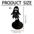 Spooky Halloween Wooden Candle Holder Tabletop Decor