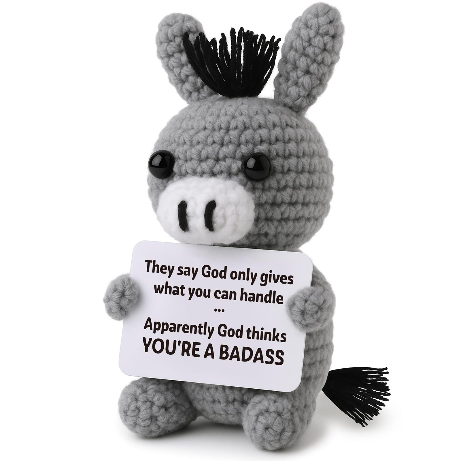 Handmade Crochet Donkey Plush Funny Gift Decor