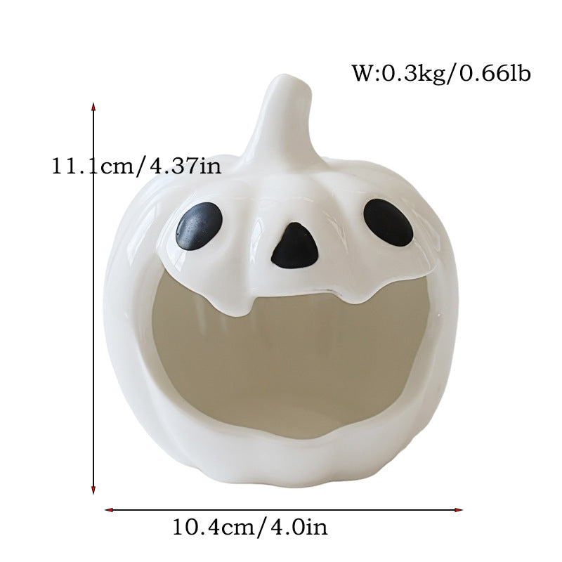 Ceramic Pumpkin Candle Holder Halloween Autumn home Décor