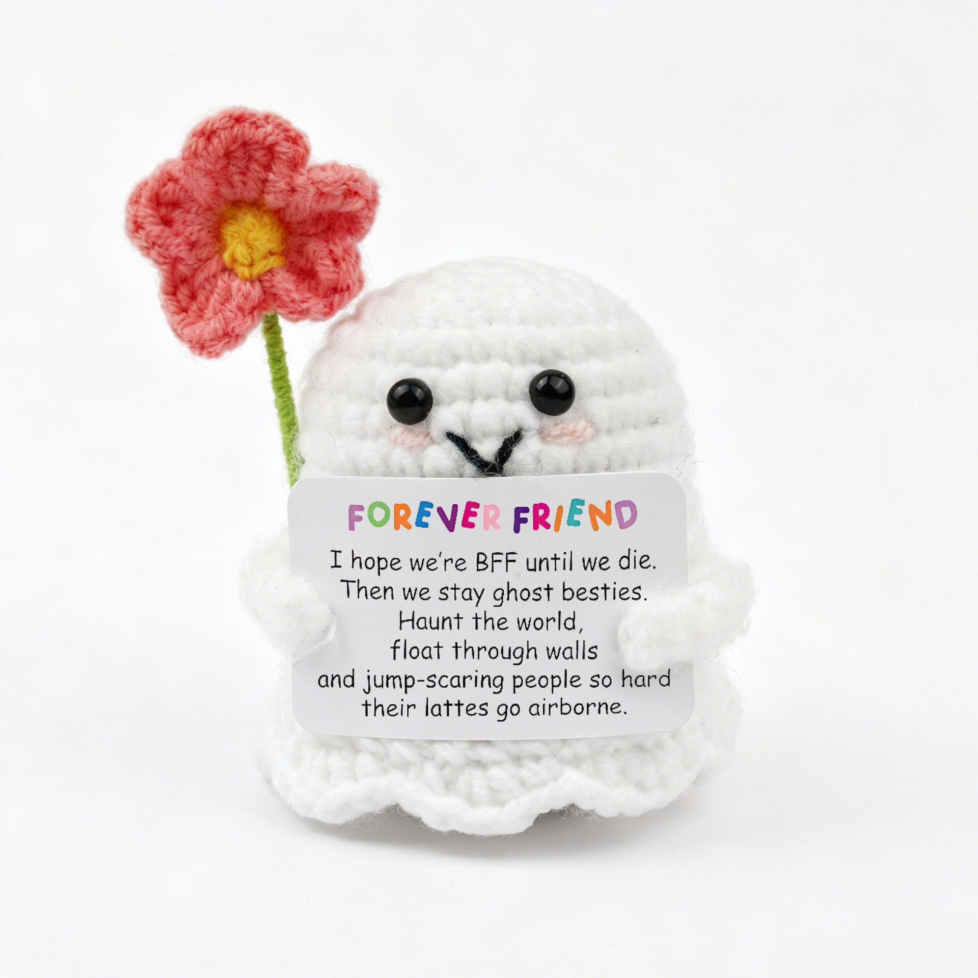 Handmade Crochet Ghost Plush Doll Halloween Gift Decor