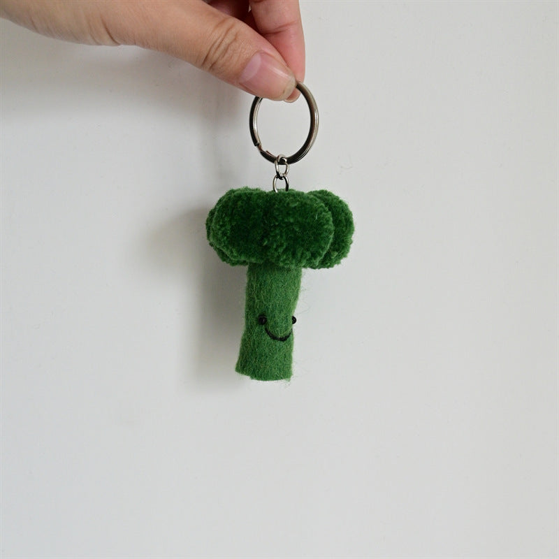 Handmade Felt Fruit Vegetable Keychain Bag Charm Ornament