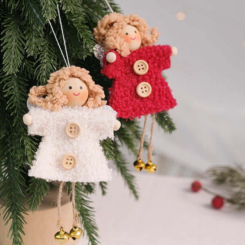 Farmhouse Christmas Tree Ornaments Fabric Doll Set