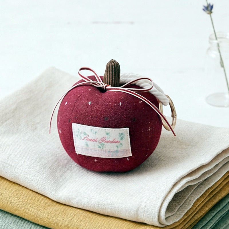 Christmas Fabric Apple Plush Ornament Holiday Seasonal Decor
