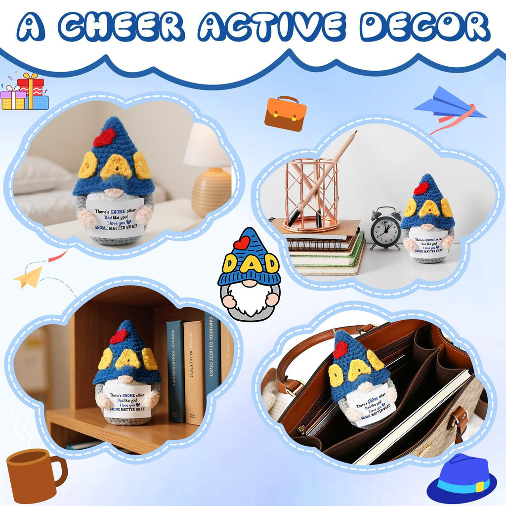 Handmade Crochet Gnome Plush Seasonal Gift Decor