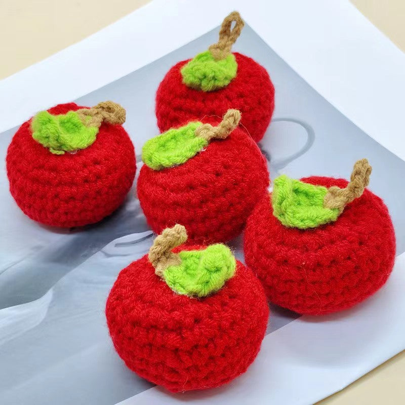 Crochet Fruit Keychain Handmade Cute Bag Charm Gift