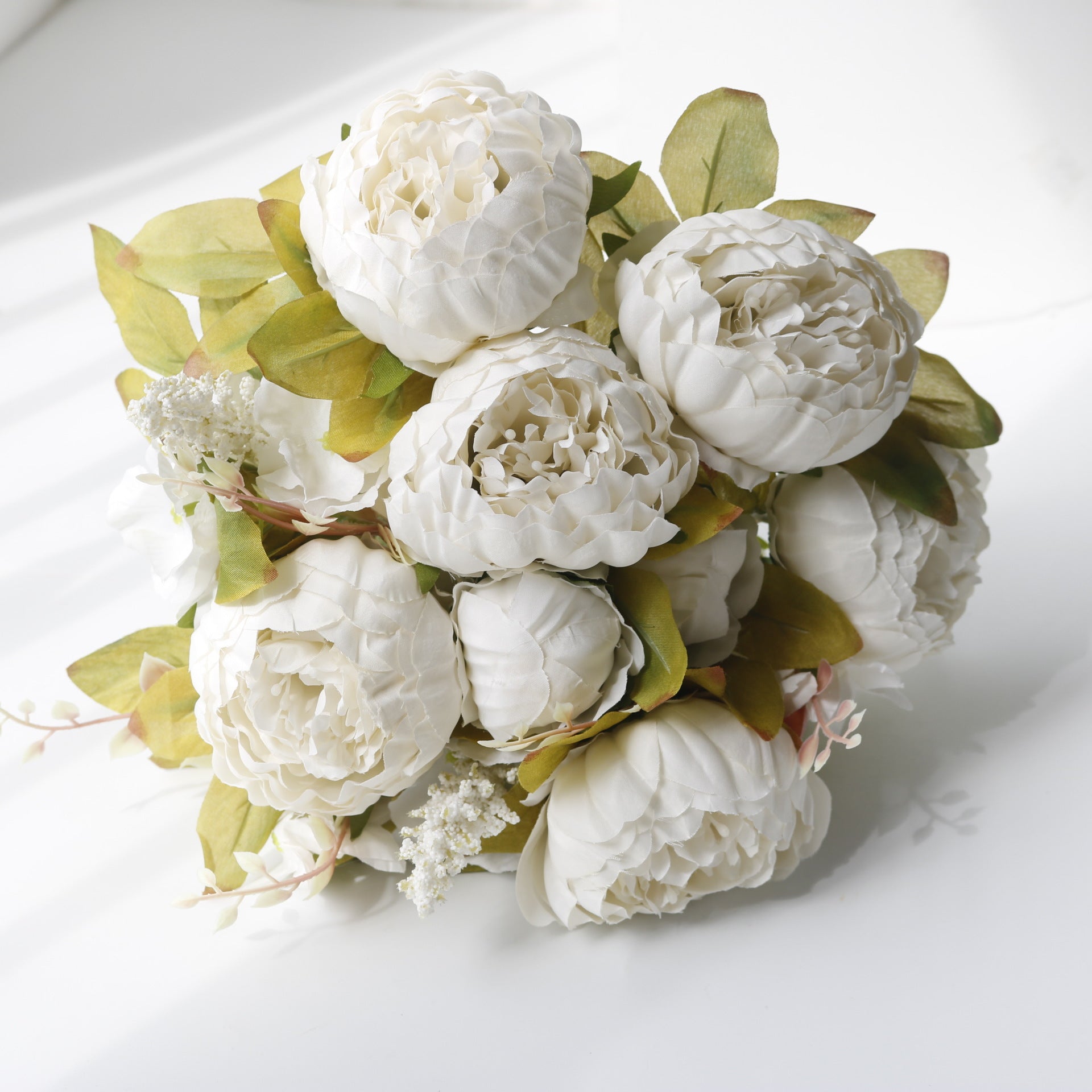 Valentine 13-Head European Faux Peony Autumn Flower Bouquet