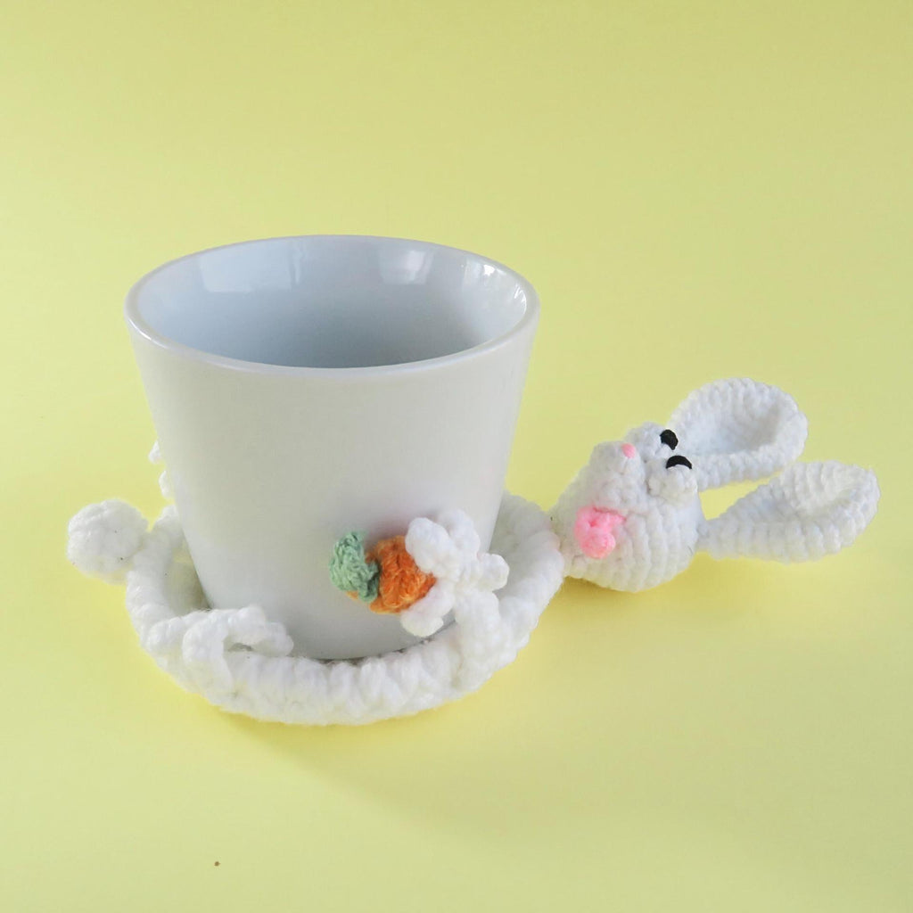 Crochet Animal Coaster Handmade Knit Mug Mat Table Decor