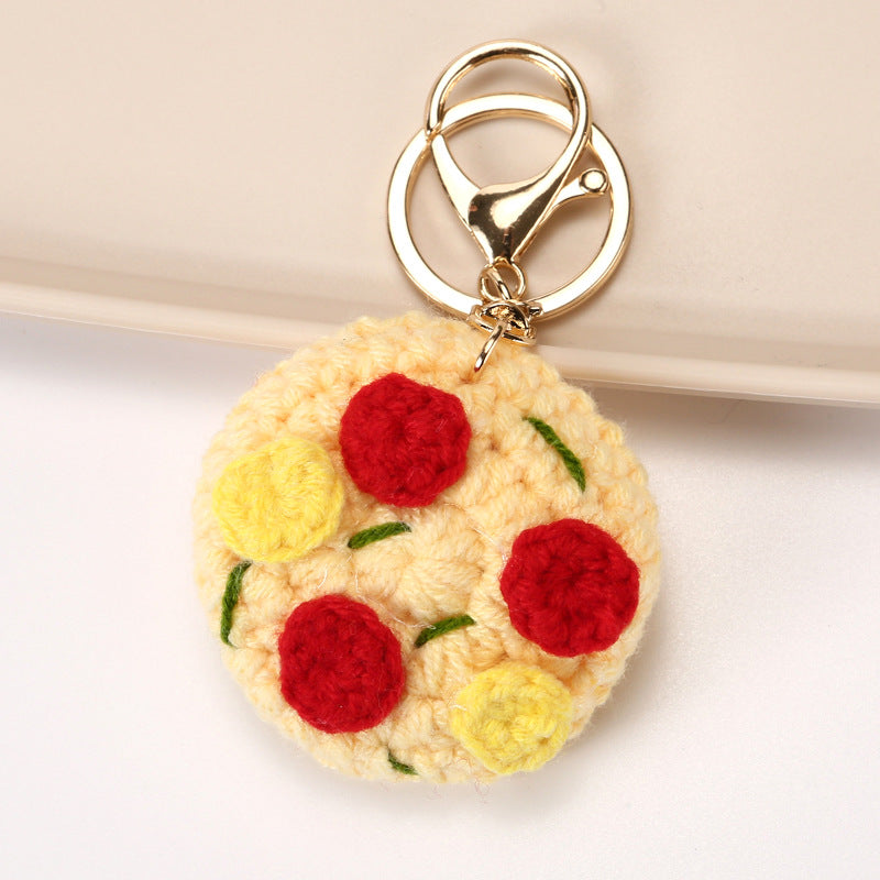 Crochet Fast Food Keychain Mini Food Bag Charm Gift