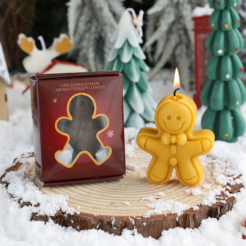 Gingerbread Man Scented Candle Christmas Holiday Decor