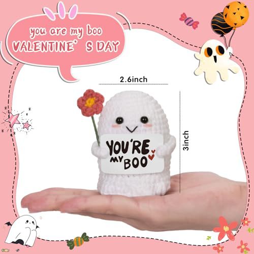 Handmade Crochet Ghost Plush Doll Halloween Gift Decor