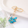 Rhinestone Swan Keychain Zinc Alloy Bag & Car Charm