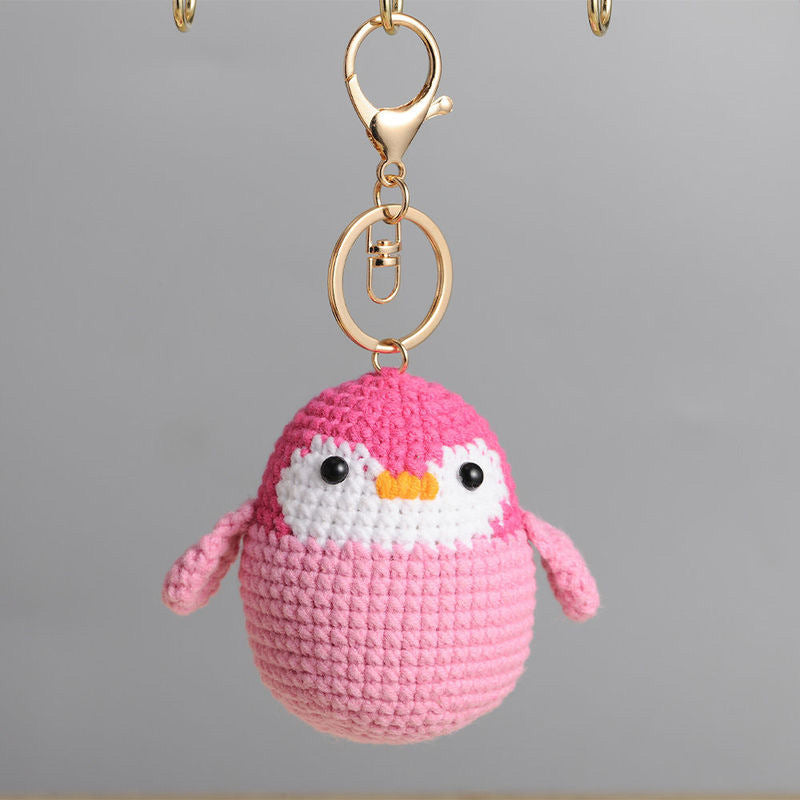 Crochet Animal Keychain Cute Handmade Plush Bag Charm