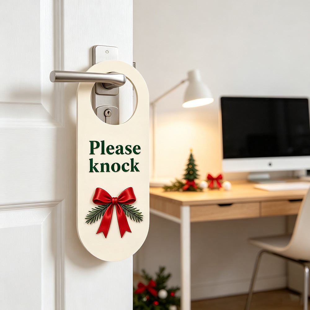 Christmas Wooden Door Hanger Holiday Decor