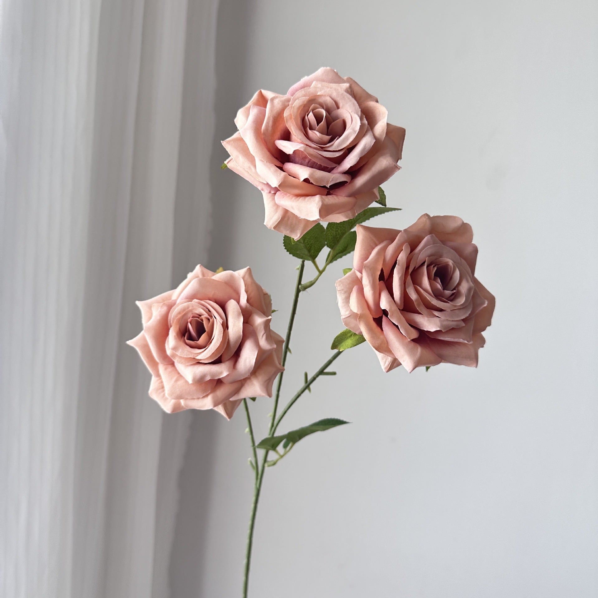 Valentine’s Day 3 Head Faux Rose Bouquet Wedding Decor