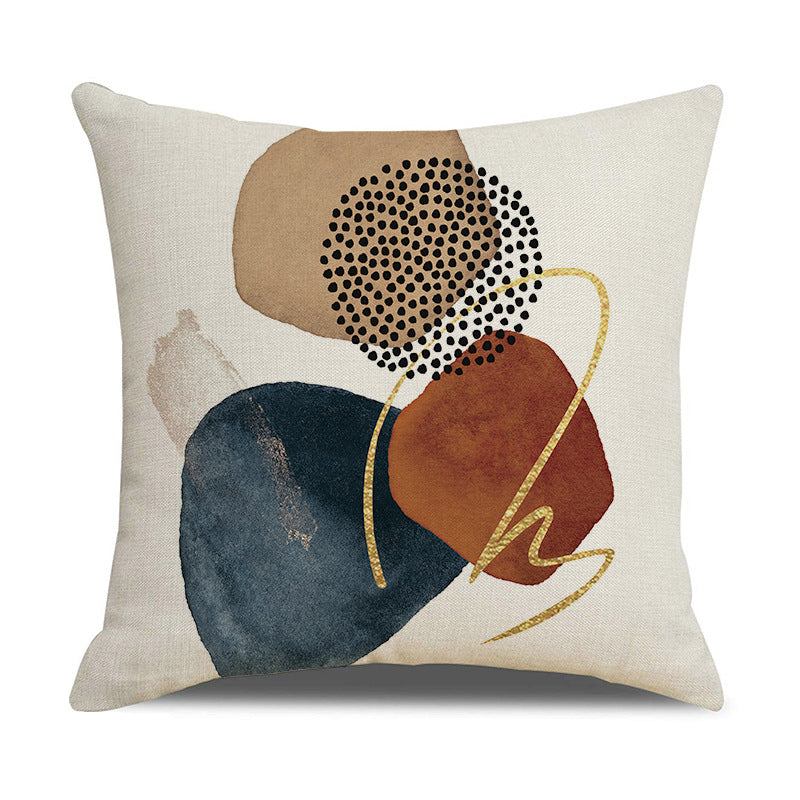 Modern Abstract Linen Throw Pillow Cover for House Decor