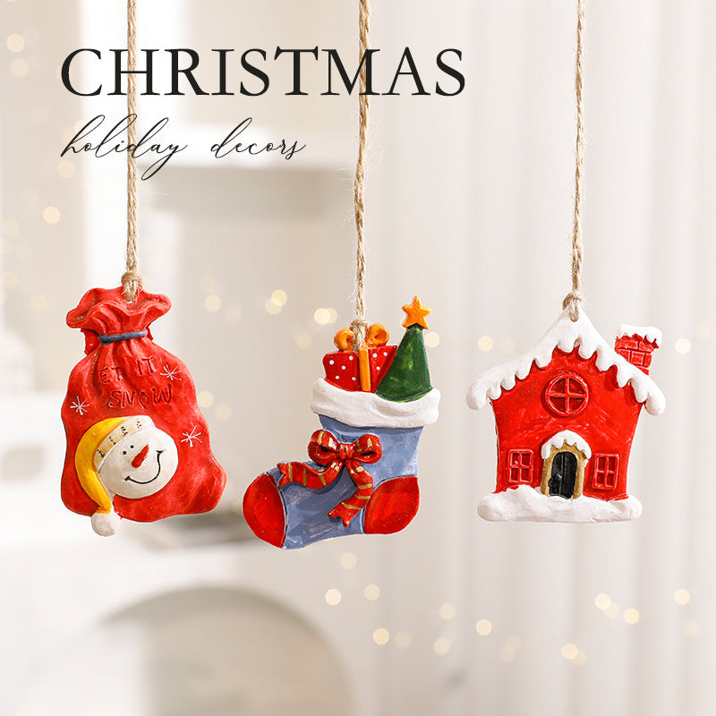 Resin Christmas Hanging Ornament Holiday Tree Decoration