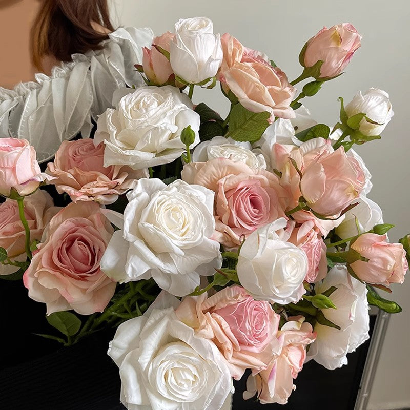 Valentine’s Day Vintage Faux Rose Bouquet Decor