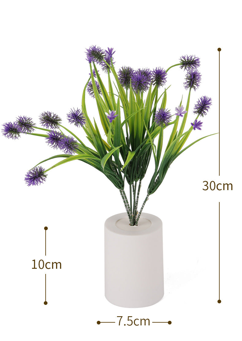 Purple Grass Flower Night Light Battery Powered Lamp