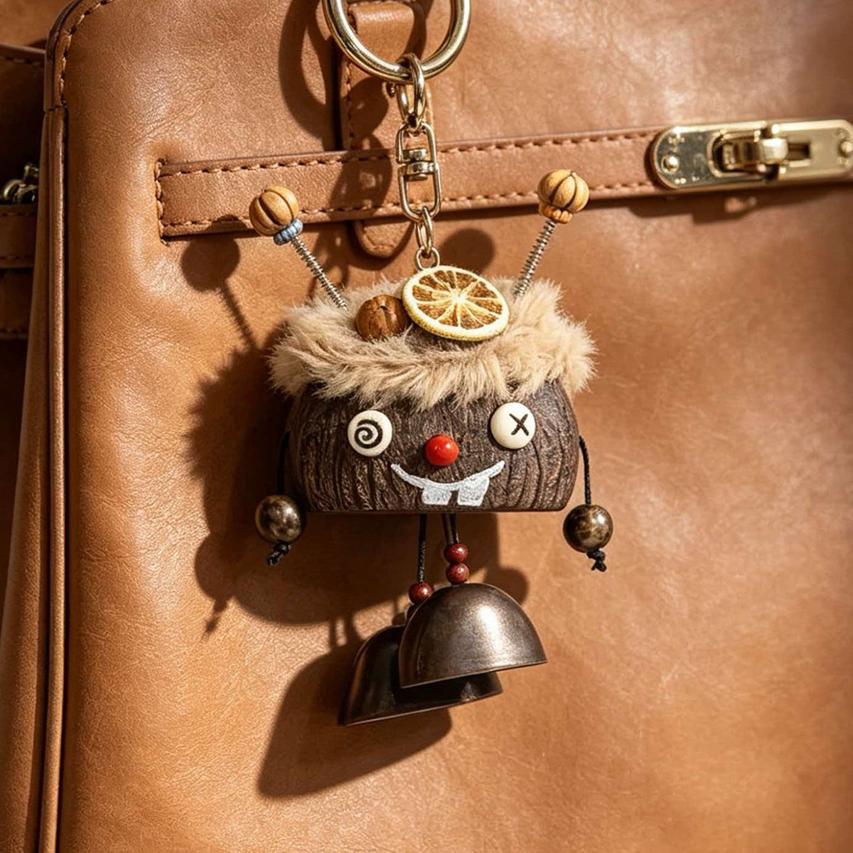 Handmade Fruit Shell Character Bag Charm Keychain