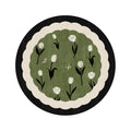 Floral Pattern Rubber Drink Coaster Round Table Decor