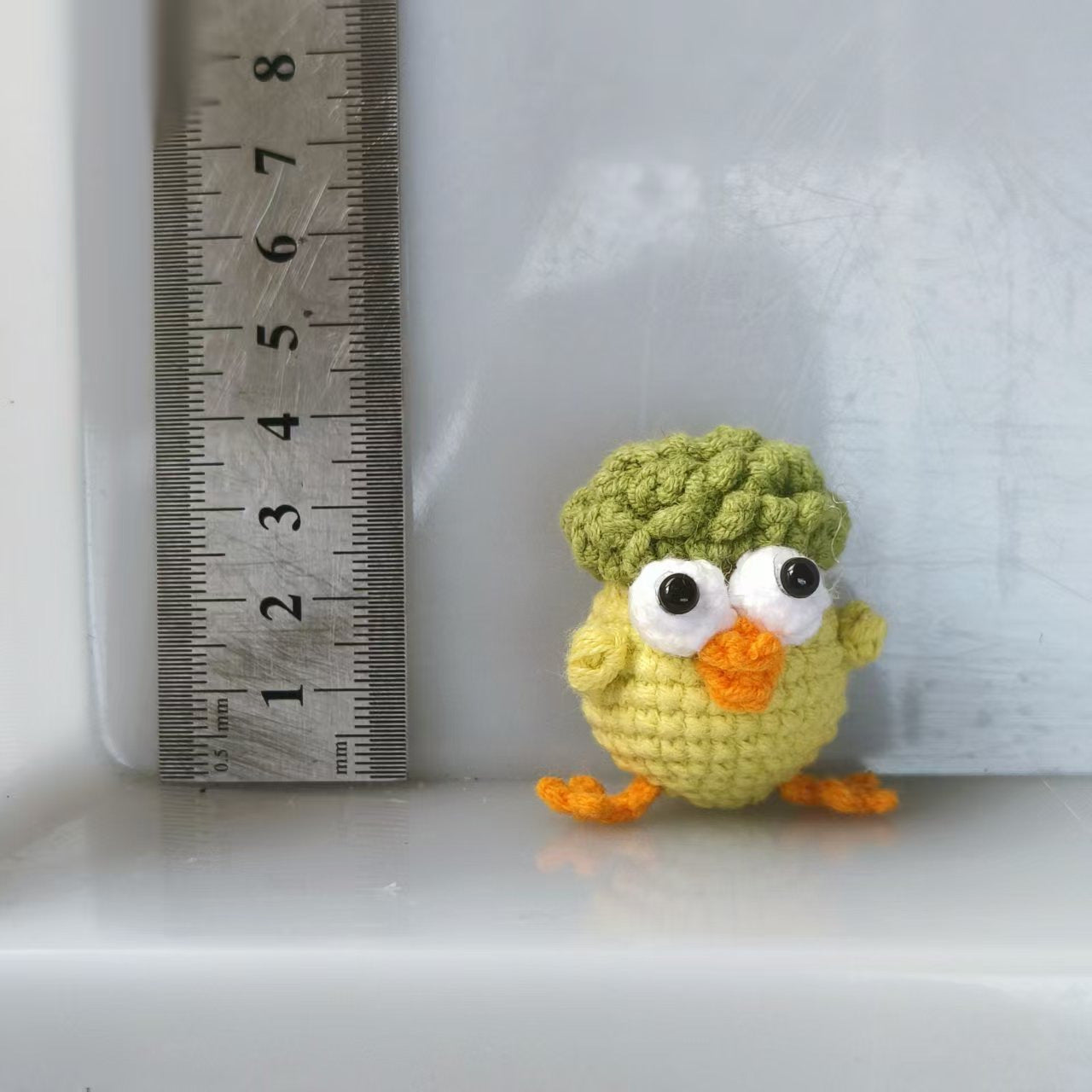Handmade Crochet Chick Plush Cute Yarn Desk Figurine Home Decor