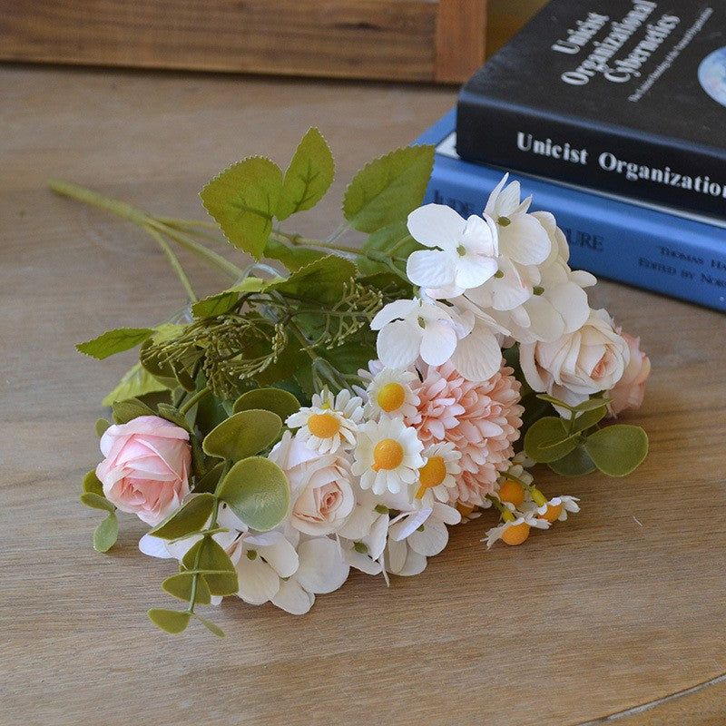 Valentine’s Day Faux Rose Hydrangea Bouquet Home Decor