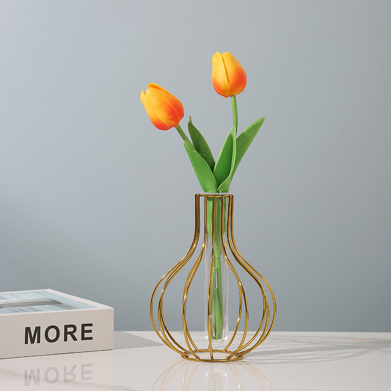 Iron Vase Decorative Planter for Home Table Desk