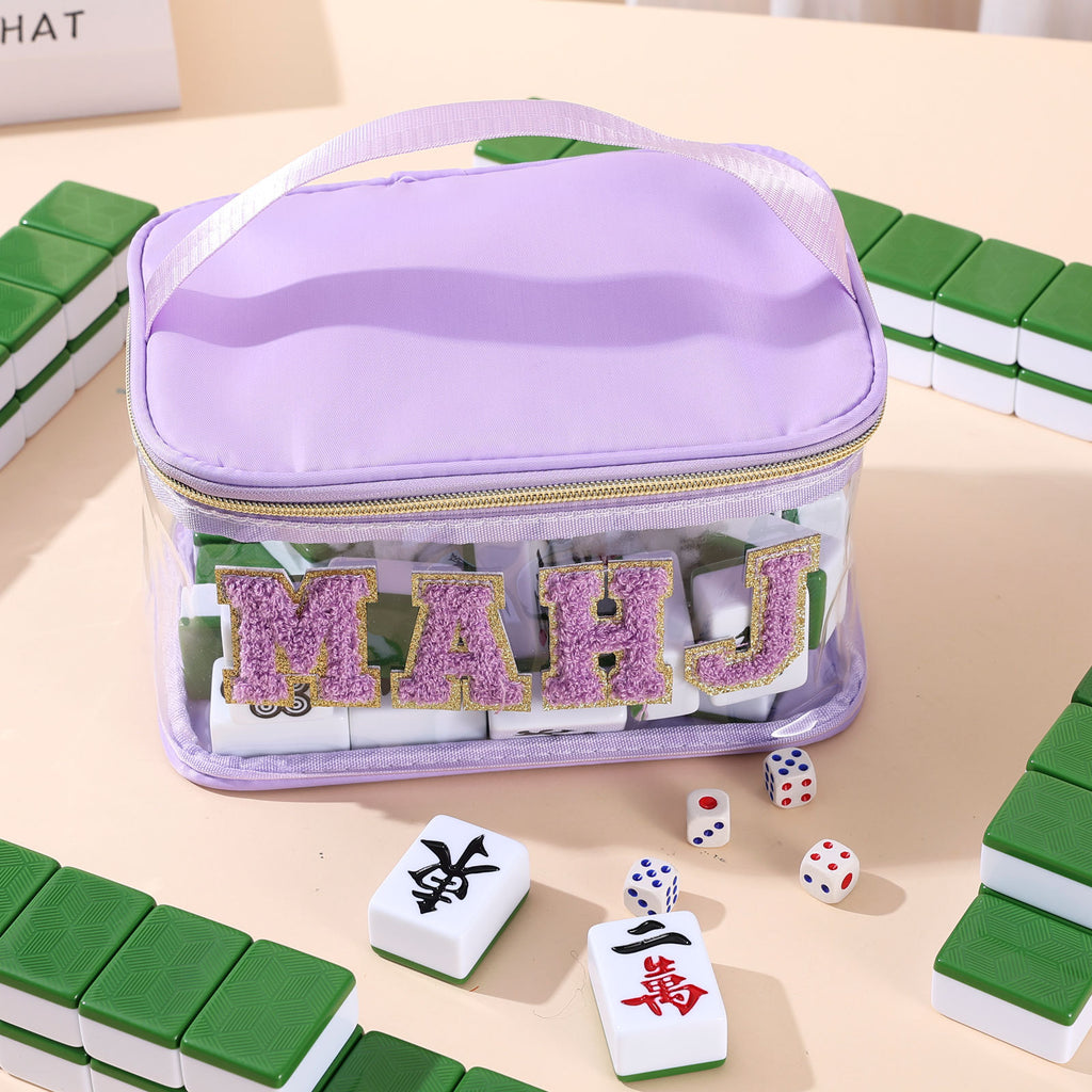 Transparent Mahjong Storage Bag Waterproof Cosmetic Organizer