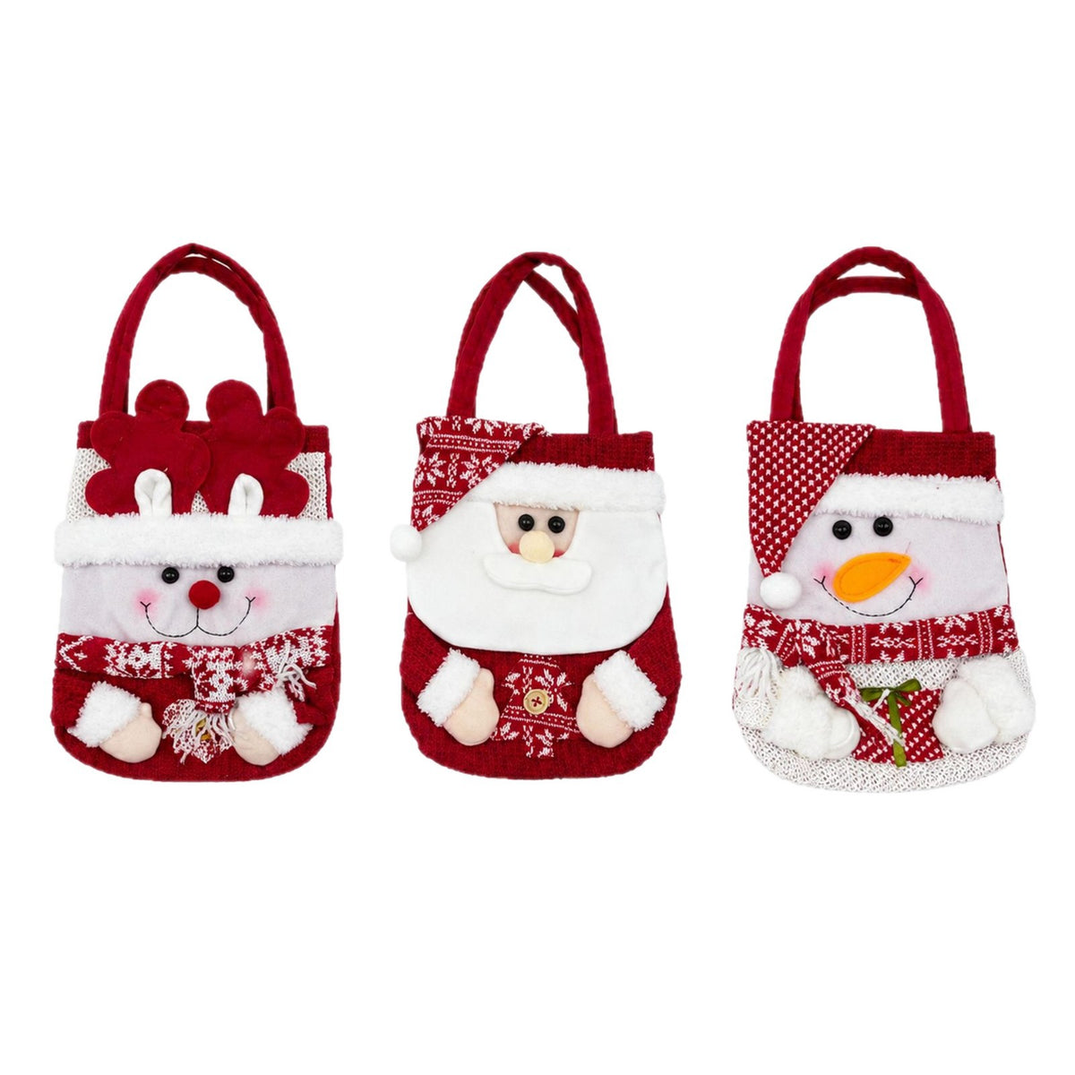Christmas Plush Tote Bag Holiday Gift Bag Decoration